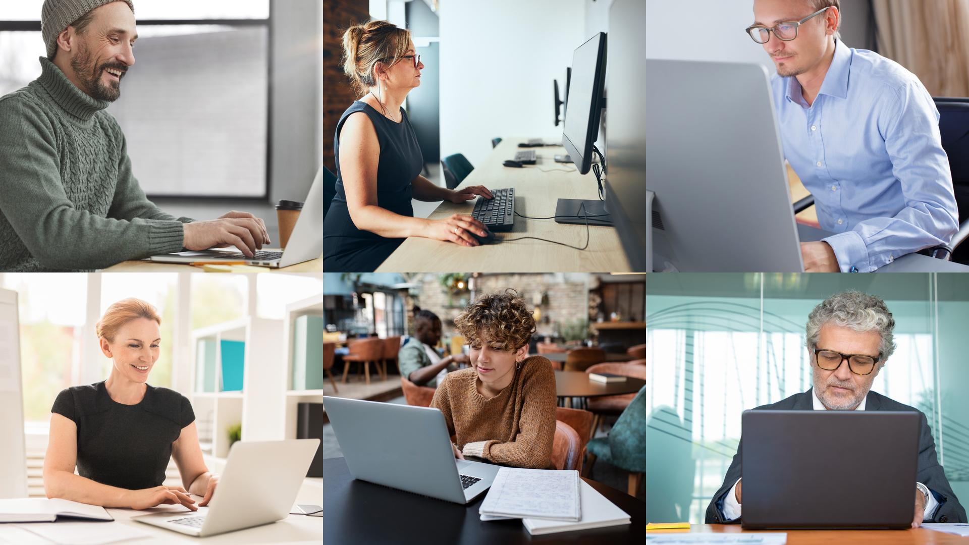 Zaměstnanci u počítačů — cíl kybernetických útoků