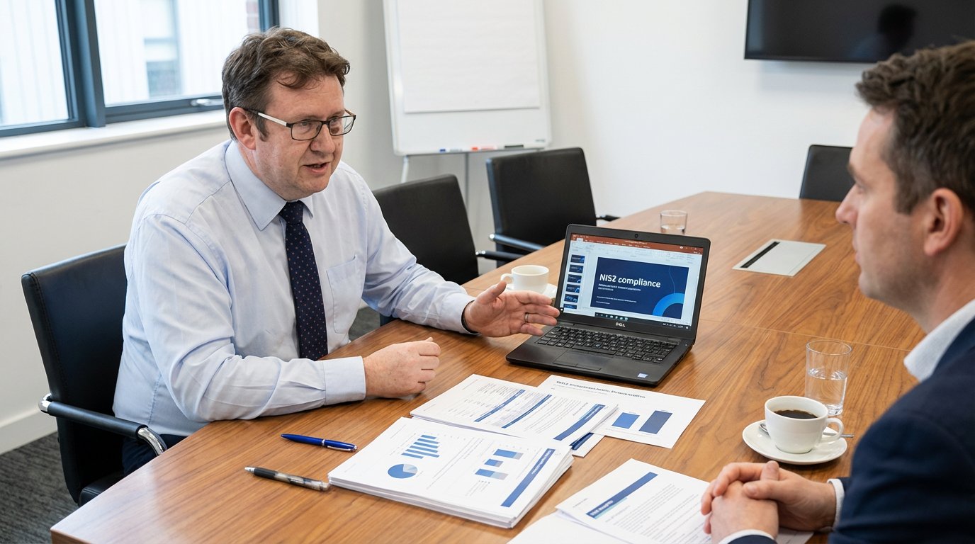 NIS2 compliance konzultace – Blue Partners auditor s klientem